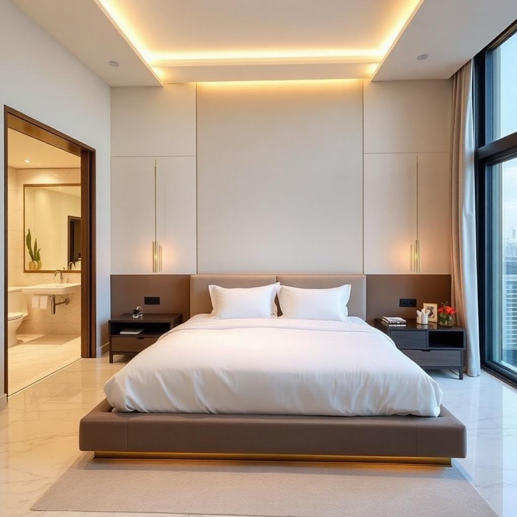 Master bedroom in a Lagos luxury apartment